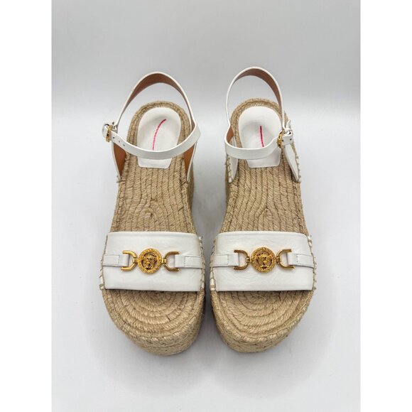 Versace Women's Medusa Espadrille Wedge Sandals - Picture 2 of 9